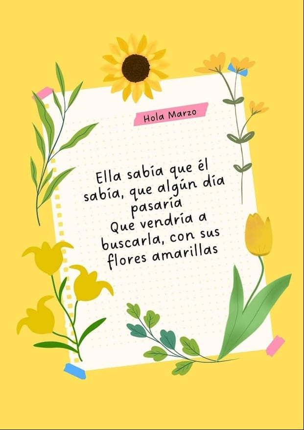 Imágenes de flores amarillas para compartir este 21 de marzo en redes sociales (Foto: Pinterest).