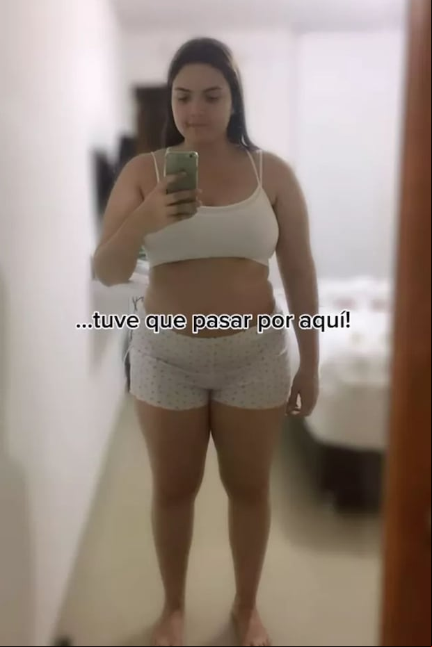 Cuando la joven sufría de sobrepeso (Foto: Daniela Toloza / Instagram)