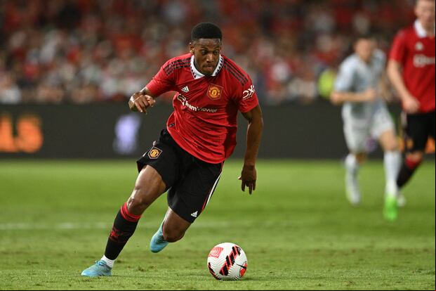 Anthony Martial está en la última temporada de su contrato y no seguiría en Manchester. (Foto: Getty)