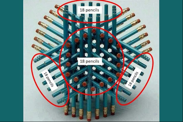 SOLUCIÓN DEL DESAFÍO VISUAL | En la imagen hay un total de 72 lápices.