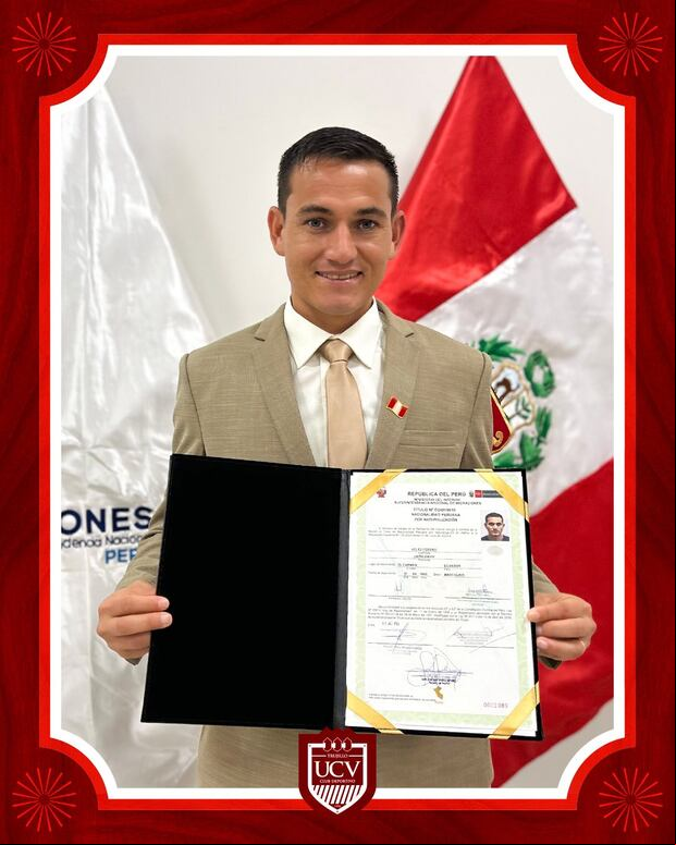 Jairo Vélez recibió la nacionalidad peruana. (Foto: @clubucv).
