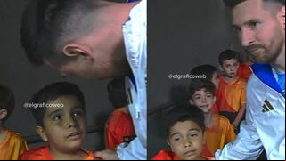 El tierno pedido de un niño a Lionel Messi antes de entrar a la cancha