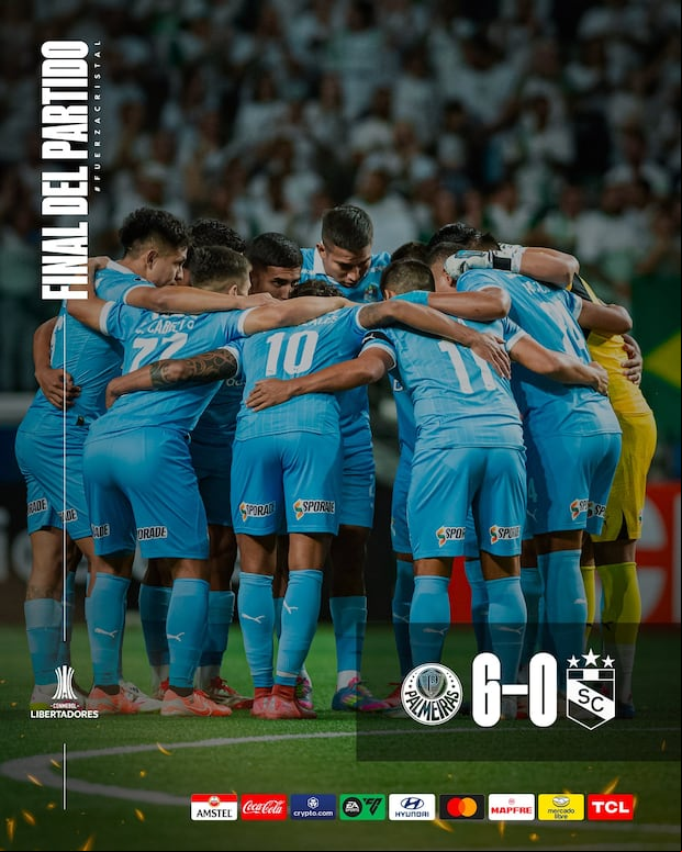 Sporting Cristal sufrió su peor derrota en la historia de la Copa Libertadores. (Foto: @ClubSCristal)