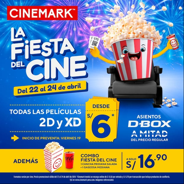 Detalles de la promoción de Cinemark