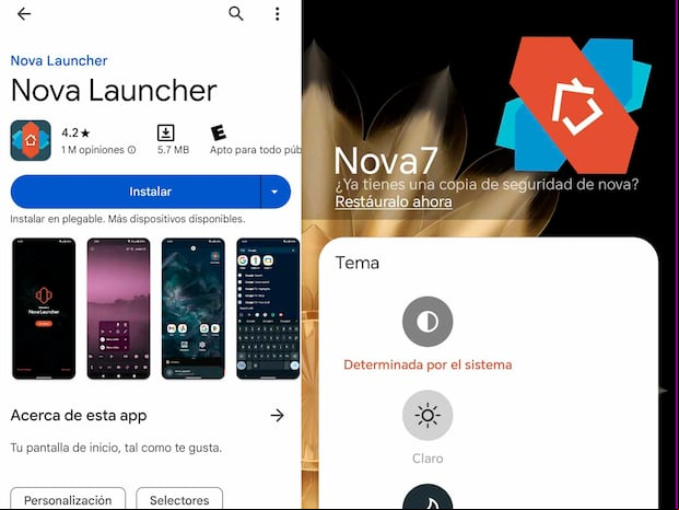 WHATSAPP | Al momento de abrir Nova Launcher, deberás definir el estilo de cómo deseas que se muestre tu smartphone. (Foto: MAG - Rommel Yupanqui)