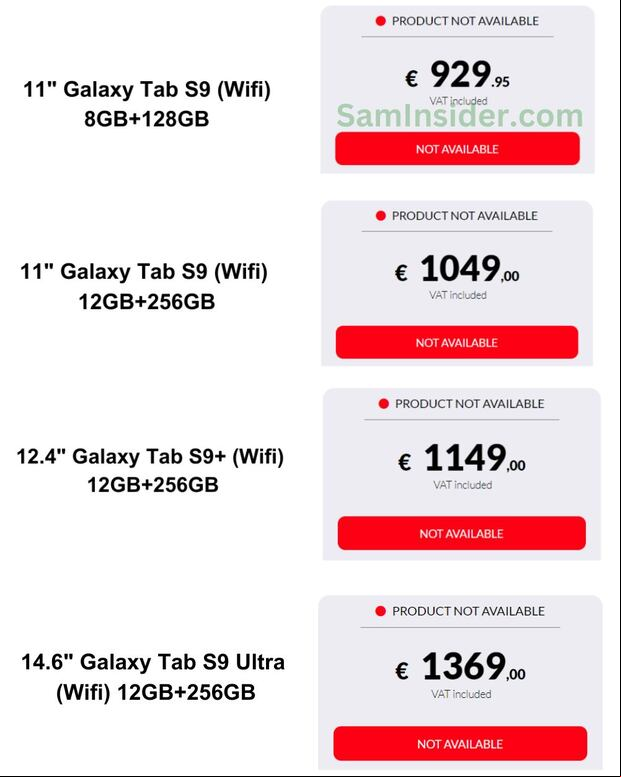 Precios filtrados por SamInsider