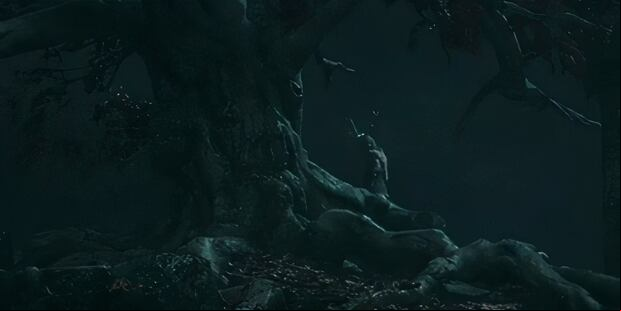 Un Hombre Verde cerca al árbol arciano de Harrenhal en el episodio 8 de la temporada 2 de "House of the Dragon" (Foto: HBO)