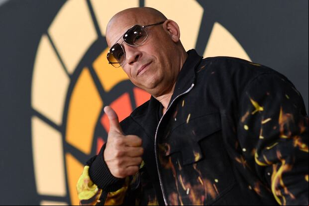 Vin Diesel llegando a la fiesta del proyecto de extensión africana Charlize Theron en Universal Studios Backlot en Universal City, California, el 20 de mayo de 2023 (Foto: Valerie Macon / AFP)