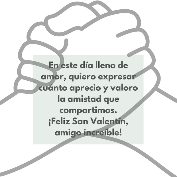 "En este día lleno de amor, quiero expresar cuánto aprecio y valoro la amistad que compartimos. ¡Feliz San Valentín, amigo increíble!", es una de las frases que puedes usar para saludar a un amigo este 14 de febrero por San Valentín. (Foto: Composición MAG / Muhammad Tajudin / Canva)
