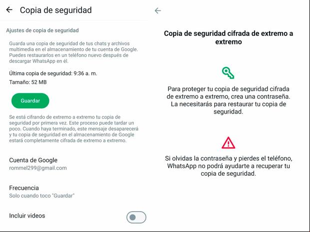 WHATSAPP | Estos son todos los pasos para poder proteger tu copia de seguridad por completo en WhatsApp. (Foto: MAG - Rommel Yupanqui)