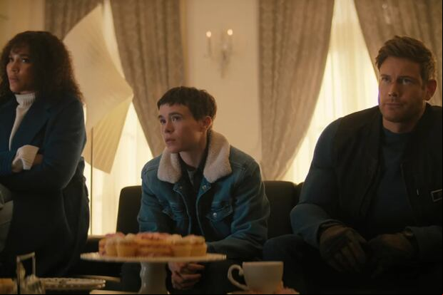 Viktor (Elliot Page), Luther (Tom Hopper) y Allison (Emmy Raver-Lampman), los Hargreeves, se vuelven a reunir en la cuarta temporada de "The Umbrella Academy" (Foto: Netflix)