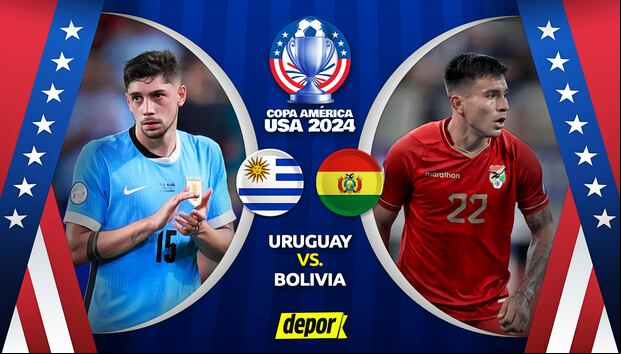 Uruguay y Bolivia juegan por la fecha 2 de la Copa América 2024. (Diseño: Depor)
