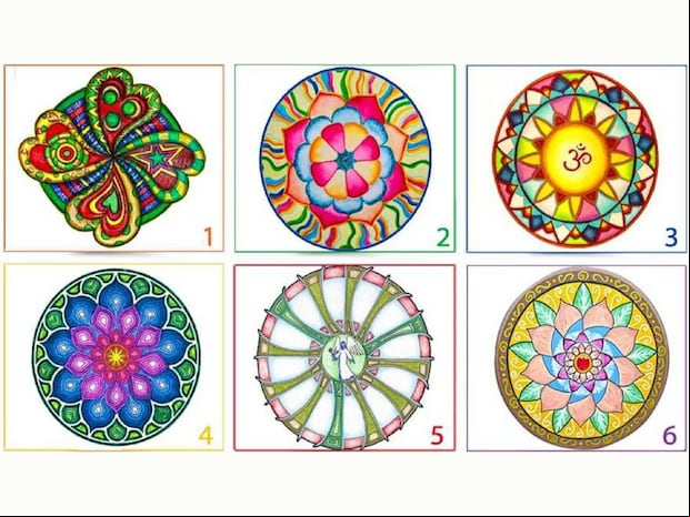 TEST VISUAL | En esta intrigante prueba psicológica, se te invita a observar detenidamente una imagen y seleccionar uno de los seis mandalas presentes.