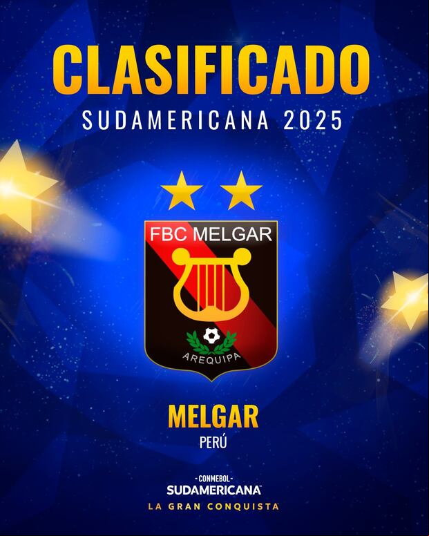 La cuenta oficial de la Copa Sudamericana le dio la bienvenida a Melgar.