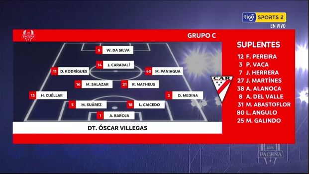La primera alineación de Always Ready en la Liga de Bolivia. (Captura: Tigo Sports)