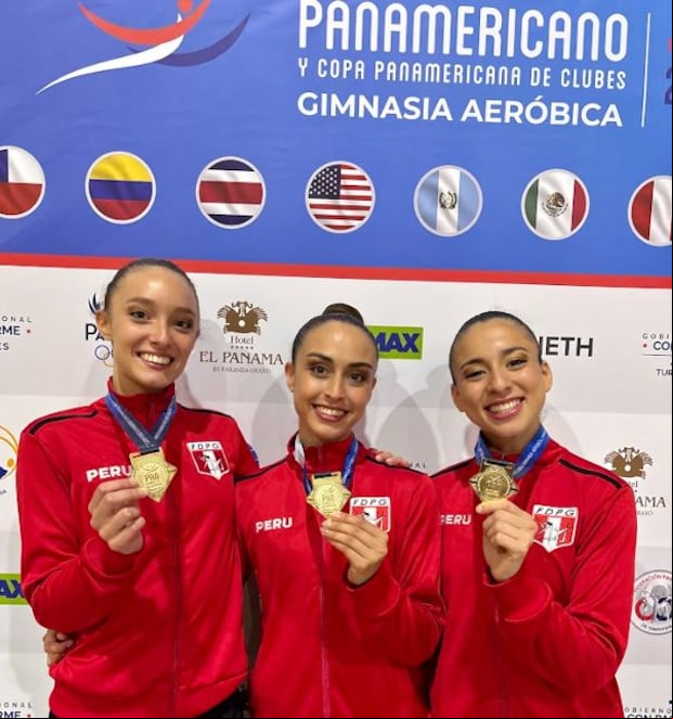 Thais Fernández se llevó la medalla de oro en trío senior junto a Josefina Canales y Paula Sánchez-León, marcando un hito histórico para Perú al conquistar por primera vez esta categoría.