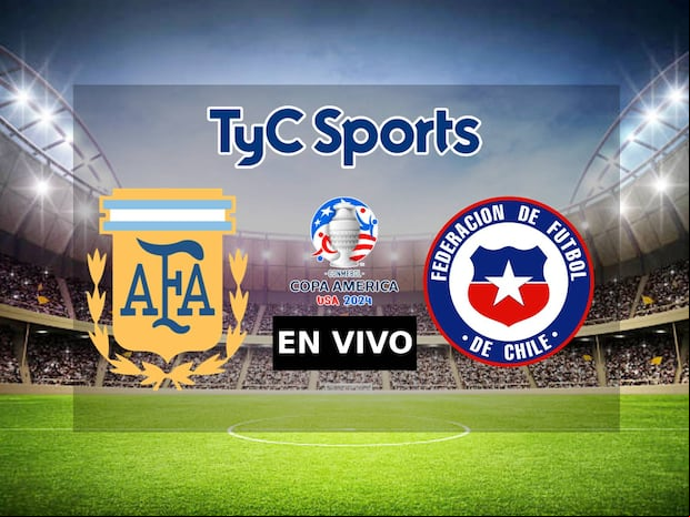 Cobertura oficial de TyC Sports para mirar el partido entre Argentina y Chile por la jornada 2 del grupo A de la Copa América 2024 desde el MetLife Stadium de Nueva Jersey, Estados Unidos. (Foto: TyC Sports)
