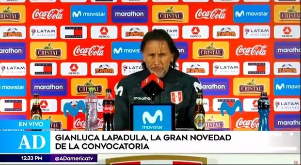 Gianluca Lapadula fue convocado a la selección peruana para jugar las Eliminatorias Qatar 2022 (Captura América TV - 2020)