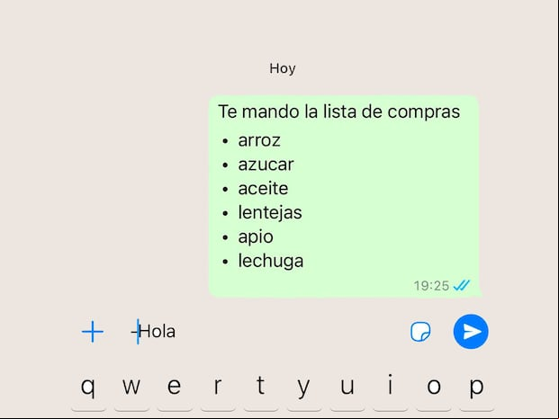 WHATSAPP | Solo es necesario colocar una línea y dejar un espacio cuando redactes tu texto en WhatsApp. (Foto: MAG - Rommel Yupanqui)
