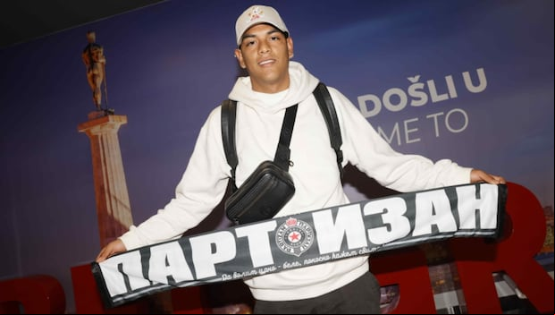 Joao Grimaldo tiene contrato con Partizán hasta junio del 2028. (Foto: Partizán)