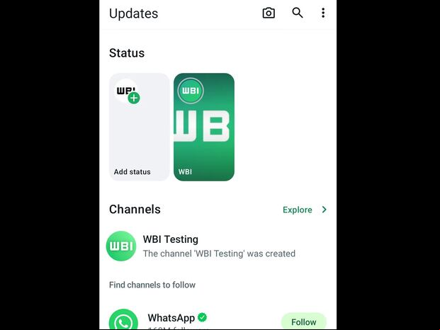 WHATSAPP | También se mostrarán los Estados de manera vertical. (Foto: WABeta Info)