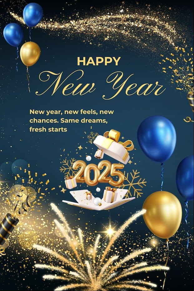 Dedicate one of these cards or images with phrases and motivational messages, to receive a Happy New Year 2025 this January 01. (Photo: Pinterest)