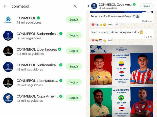 WHATSAPP | De esta forma verás el canal oficial de la Copa América 2024. (Foto: Depor - Rommel Yupanqui)