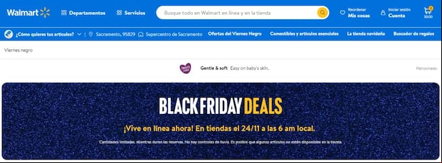 Horario de atención en Black Friday de Walmart (Foto: Walmart)