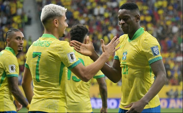 Brasil se recuperó en las Eliminatorias en la última fecha doble vencieron a Chile y Perú. (Foto: AFP)