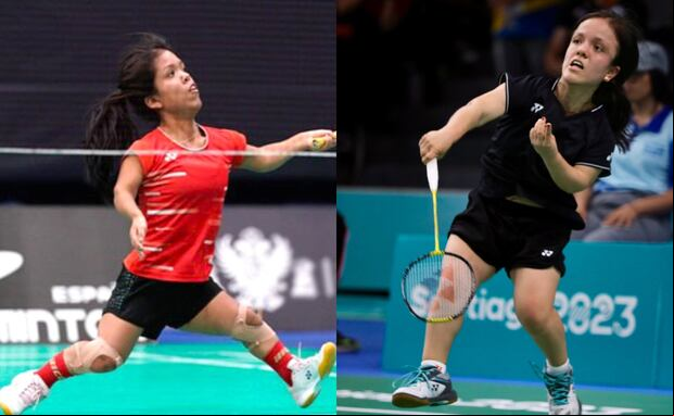 Rubí Fernández y Giuliana Poveda participaron este jueves en bádminton. (Fotos: IPD)