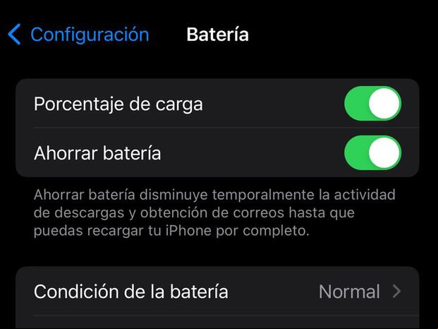 IPHONE | Lo mejor será siempre activar el ahorrador. (Foto: Depor - Rommel Yupanqui)