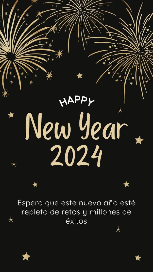 Imágenes con frases para la celebración del Año Nuevo 2024. (Foto: Internet)