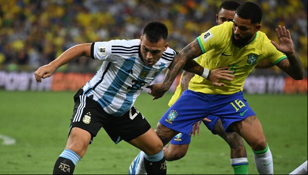 Official Telemundo Deportes coverage LIVE and DIRECT to follow the Argentina-Brazil match this Tuesday, March 25, for Matchday 14 of the 2026 CONMEBOL Qualifiers from the Estadio Más Monumental in Buenos Aires (Photo: AFP)