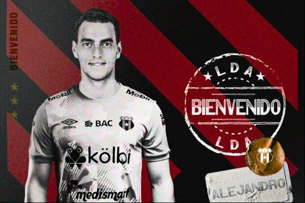Así fue presentado Alejandro Duarte en Alajuelense (Foto: @ldacr)