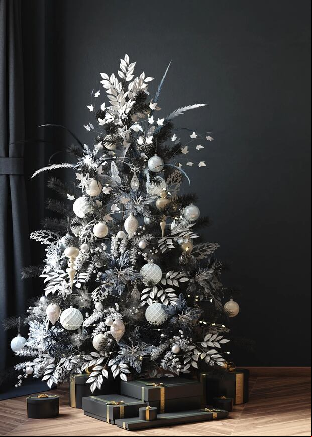 10 ideas de decoración de árboles modernos. (Foto: Internet)
