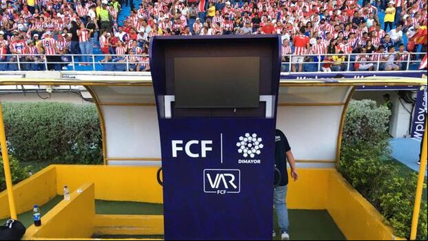 El duelo entre Junior y América de Cali le dio la bienvenida al VAR en Colombia. (Foto: DIMAYOR)