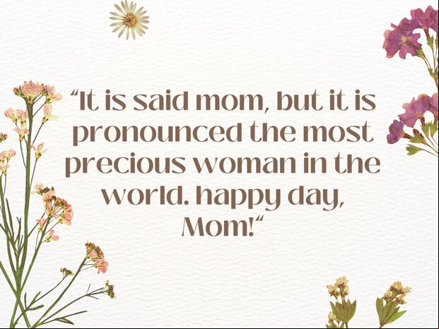 “It is said mom, but it is pronounced the most precious woman in the world. happy day, Mom!” | Photo by Canva / Depor Composition