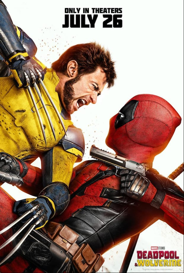 Hugh Jackman y Ryan Reynolds son las figuras principales del póster de “Deadpool & Wolverine”, película de Shawn Levy que se desarrolla a lo largo de 127 minutos de metraje (Foto: Marvel Studios)