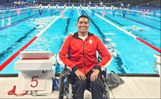 Rodrigo Santillán participó en la prueba de natación 100 metros estilo espalda en los Juegos Paralímpicos 2024. (Foto: IPD)