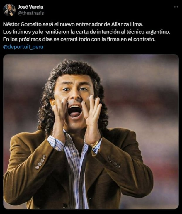 Néstor Gorosito dirigirá por primera vez en Perú. (X)