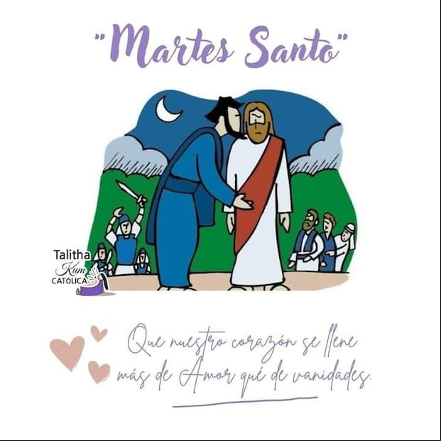 Imágenes por Martes Santo para compartir en redes sociales (Foto: Pinterest).