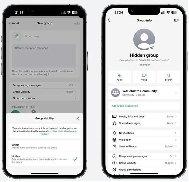 Nueva opción para crear grupos en comunidad (WABetaInfo)