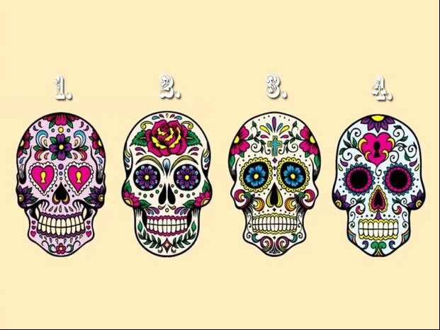 TEST VISUAL | Esta imagen te muestra cuatro calaveras diferentes. Elige una. (Foto: namastest.net)