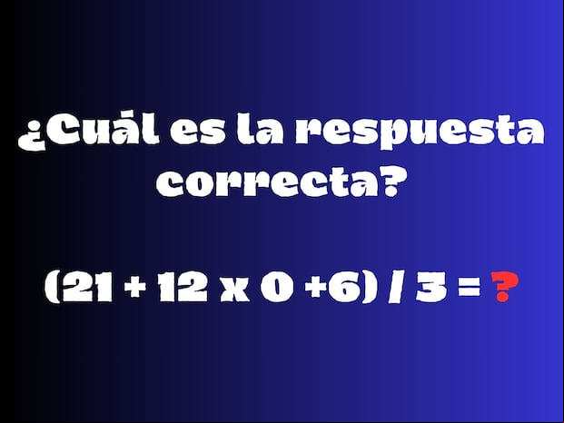RETO MATEMÁTICO | Te daré un total de 10 segundos para que aciertes con la respuesta.