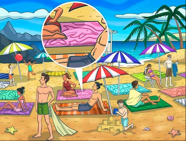 Desafío: encuentra al delfín escondido en la playa en 10 segundos. ¿Te atreves? (Foto: Depor)
