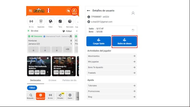 Cómo retirar te apuesto