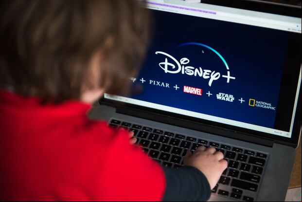 El logo de la plataforma Disney Plus (Foto: Bloomberg)