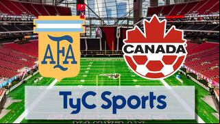 TyC Sports televisó el duelo Argentina (2-0) Canadá por Copa América (20/06/2024)