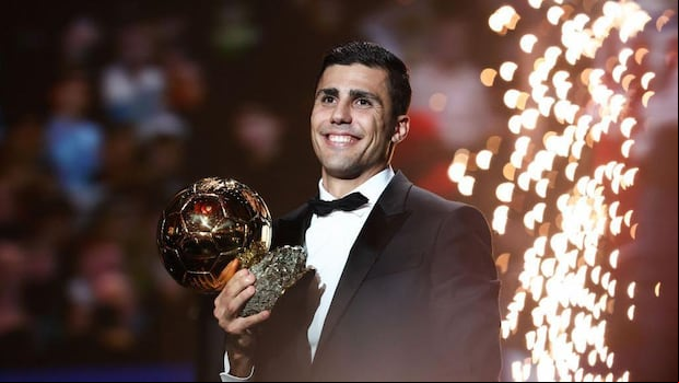 Tras Luis Suárez, Rodri es el primer futbolista español en ganar el Balón de Oro desde 1960. (Foto: AP)