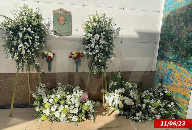 Las flores en la tumba de Matthew Perry fueron retiradas por orden de los familiares (Foto: TMZ)